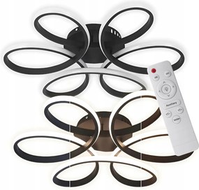 Mennyezeti Lámpa Fekete Függeszték Plafn Modern Led Csillár Távirányító Virág