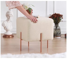 Krémszínű puff Copper – Artie