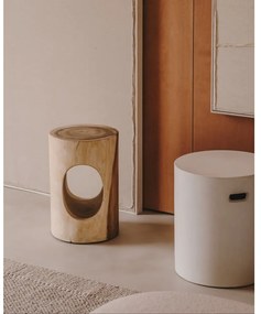Beton kerek kerti tárolóasztal ø 37 cm Aiguablava – Kave Home