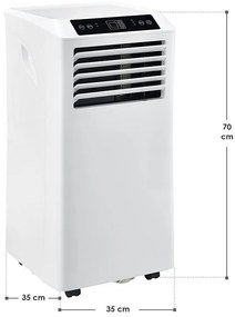 Hordozható klímaberendezés, fehér