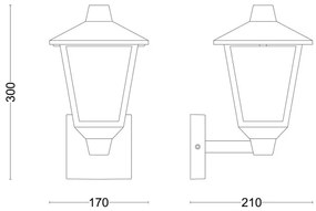 Philips - Kültéri fali lámpa KINNO 1xE27/25W/230V IP44
