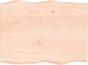 vidaXL asztallap 80x60x(2-6) cm kezeletlen tömör fa élőszegélyes