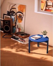 Kék borovi fenyő kerek dohányzóasztal ø 80 cm Sticks – Karup Design