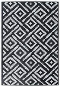 kültéri szőnyeg ARAKIL fehér és fekete 140x200 cm PP