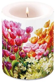 Tulipános átvilágítós gyertya 12x10 cm Tulips