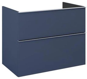 AREZZO design MONTEREY 80 cm-es alsószekrény 2 fiókkal Matt Kék színben, szifonkivágás nélkül