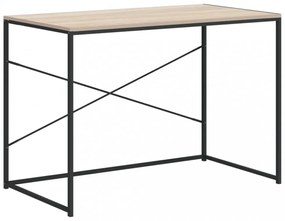 fekete-tölgyszínű szerelt fa számítógépasztal 110 x 60 x 70 cm