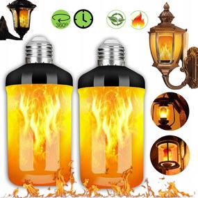 Láng Izzó Utánzó Élő Láng Tűz 2.5W Led 2DB Dekoratív