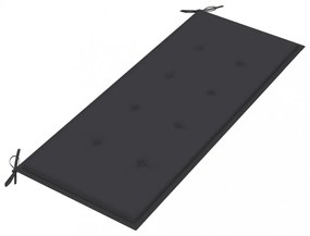 tömör tíkfa Batavia pad antracitszürke párnával 120 cm