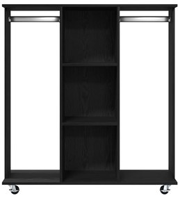 Gardrób Kerekekkel Fekete Tölgy 102x38x110 cm Mérnöki Fa