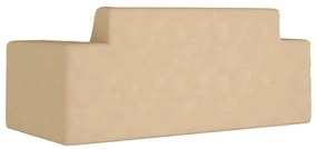 kétszemélyes krémszínű puha plüss gyerekkanapé