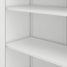 Vitrines fém szekrény üvegezett ajtókkal AMELIA, 900 x 1850 x 400 mm, fehér