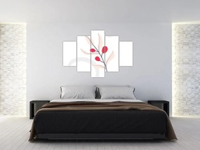 Kép - Rózsaszín virágos absztrakció N⁰3 (150x105 cm)