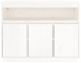 fehér tömör fenyőfa tálalószekrény 104,5x34x80 cm
