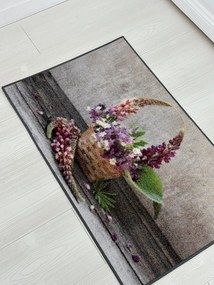 Virágkosár mintás szennyfogó szőnyeg 50x80 cm