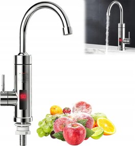 Átfolyós Vízmelegítő Elektromos Csaptelep LCD Csaptelep 30-60° 3000W