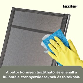 Lugo összecsukható fémvázas kerti szék fekete