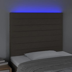tópszínű szövet LED-es fejtámla 80x5x118/128 cm