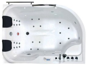 Dublo E-Drive aszimmetrikus hidromasszázs kád,180x130 cm-es méretben csaptelep nélkül