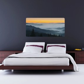 PIPPER. Öntapadós textiltapéta "Napfelkelte a hegyek felett"