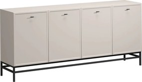 Lorini négyajtós komód 200 cm - kasmír / fekete T-bar fogantyúk / keret