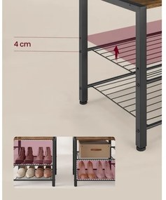 NAVOR álló fogas, barna/fekete