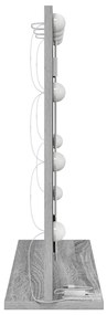 LED világítással ellátott tükör Szürke Sonoma 60x55x18 cm
