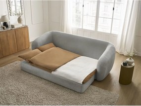 Világosszürke zsenília kinyitható kanapé 228 cm Neyo – Bobochic Paris