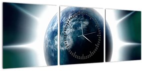 Egy besugárzott bolygó képe (órával) (90x30 cm)