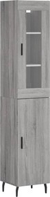 vidaXL szürke sonoma szerelt fa magasszekrény 34,5 x 34 x 180 cm