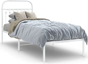 vidaXL fehér fém ágykeret fejtámlával 80x200 cm