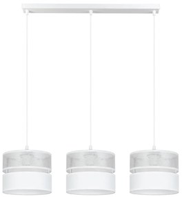 Csillár zsinóron LIMA 3xE27/60W/230V ezüst/fehér