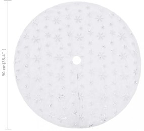 luxus karácsonyfa szoknya fehér műszőrme 90 cm