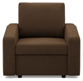 Zeus fotel, döntött kartámasz, szövet anyag, bonell töltet, barna