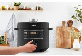 Tefal - Többfunkciós elektromos edény TURBO CUISINE 4,8 l 1090W/230V fekete
