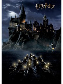 Gyerek fotótapéta Harry Potter Hogwarts Night 182x 252 cm, 4 részes