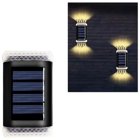 Érzékelős napelemes LED fali lámpa 4 db