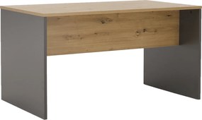 Íróasztal, grafit/tölgyfa artisan, RIOMA NEW TYP 11