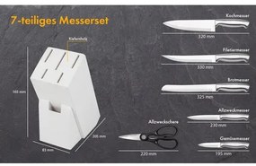 Classbach MBS 4018 7 db-os késkészlet, fehér