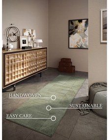 Zöld kézi szövésű gyapjú futószőnyeg 80x250 cm Ursule – Villeroy&amp;Boch