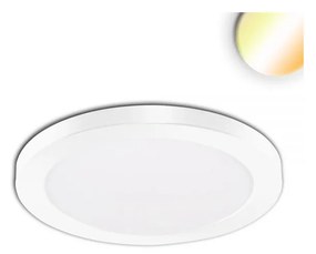 Slim Flex LED mélysugárzó, 18W, 1530lm, ColorSwitch 3000-3500-4000K változtatható fehér, 120°, CRI80, IP44, 22cm átmérő, fehér