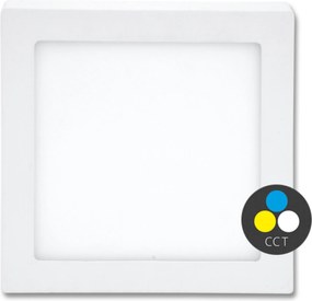 Ecolite Smd felületszerelt lámpatest 22,5x22,5cm 18W Cct IP44 1550lm Led-csq-cct/