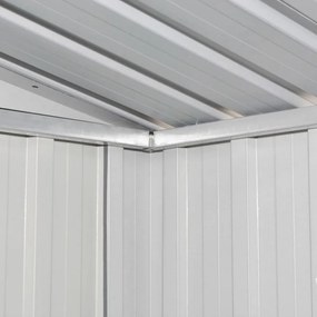 barna acél kerti fészer 257 x 205 x 178 cm