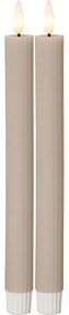 LED gyertya szett 2 db-os (magasság 25 cm) Flamme Stripe – Star Trading