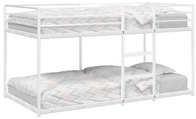 fehér acél emeletes ágy matrac nélkül 80 x 200 cm