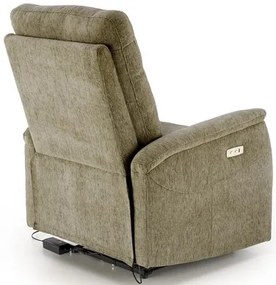 JAMAL elektromos relax fotel olajzöld