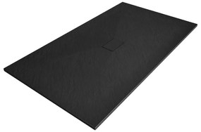 Mexen Hugo kőhatású zuhanytálca 100 x 150 cm + szifon - fekete (42701015)