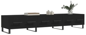 fekete szerelt fa TV-szekrény 150 x 36 x 50 cm