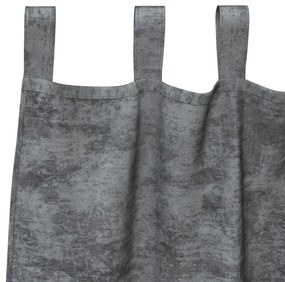 Velúr Függönyök 2 db Gombos Szürke 260x140 cm