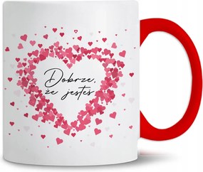 Fehér Bögre Piros Belső Ajándék Pároknak Jó, Hogy Vagy Mix Wz